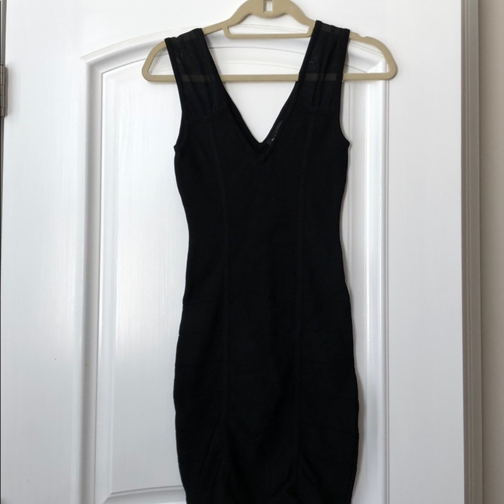 Bebe Black Bodycon Dress in XS